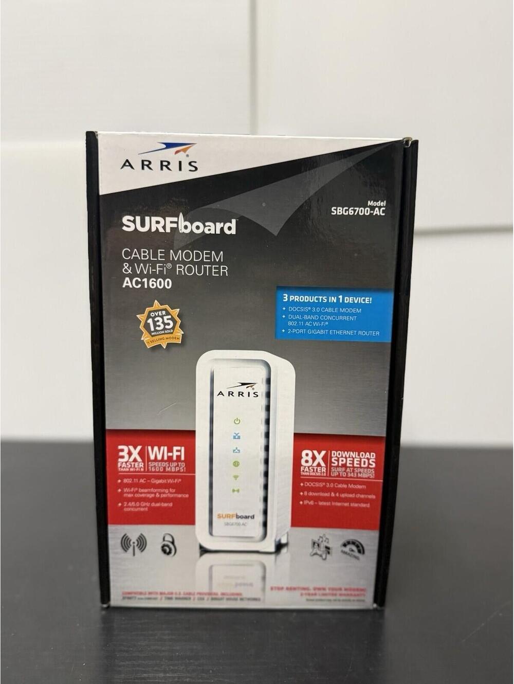 ARRIS SURFboard SBG6700-AC Cable Modem WiFi Router DOCSIS 3.0